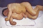 Paula Modersohn-Becker Mother and son leaned oil painting picture wholesale